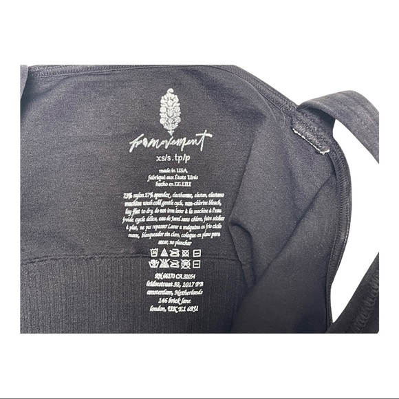 Black Washed Free People Good Karma Crop - Picture 4 of 8